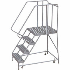 TRI-ARC - Rolling & Wall Mounted Ladders & Platforms Type: Rolling Warehouse Ladder Style: Rolling Safety Ladder - All Tool & Supply