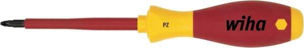 Wiha - #1 Point, 80mm Blade Length Posidrive Screwdriver - 191mm OAL - All Tool & Supply