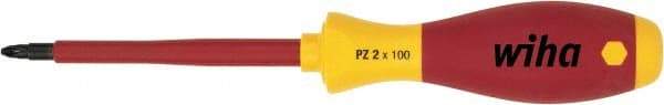 Wiha - #2 Point, 100mm Blade Length Posidrive Screwdriver - 218mm OAL - All Tool & Supply