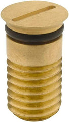 Jergens - 1 Piece M12x1.75 Vise Chip Plug - Brass, 30" Long, 14.5mm Wide - All Tool & Supply