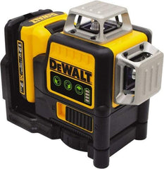 DeWALT - 3 Beam 165' Max Range Self Leveling Line Laser - Green Beam, 1/8" at 30' Accuracy, 17-3/4" Long x 13" Wide x 6-1/8" High, Battery Included - All Tool & Supply