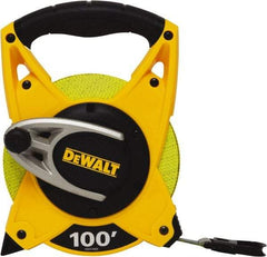 DeWALT - 100' x 3/4" Tape Measure - 1/8" Graduation, Inch Graduation Style - All Tool & Supply