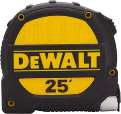 DeWALT - 25' x 1-1/4" Tape Measure - 1/16" Graduation, Inch Graduation Style - All Tool & Supply