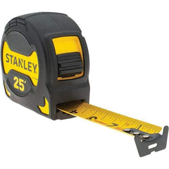 Stanley - 25' x 1-1/8" Tape Measure - 1/16" Graduation, Inch Graduation Style - All Tool & Supply