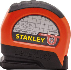 Stanley - 25' x 1" Tape Measure - 1/16" Graduation - All Tool & Supply