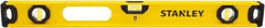 Stanley - Magnetic 24" Long 3 Vial I-Beam Level - Aluminum, Yellow, 1 Level & 2 Plumb Vials - All Tool & Supply