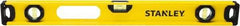 Stanley - 24" Long 3 Vial I-Beam Level - Aluminum, Yellow, 1 Level & 2 Plumb Vials - All Tool & Supply