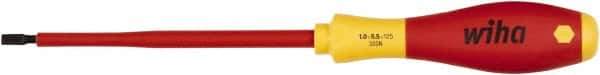 Wiha - 5.5mm Blade Width, Standard Slotted Screwdriver - 125mm Blade Length, Solid/Hex Shank - All Tool & Supply