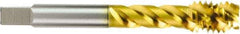 OSG - #6-32 UNC, H3, 3 Flutes, Plug Chamfer, V Finish, Powdered Metal Spiral Point STI Tap - 2-3/8" OAL, 0.194" Shank Diam, 7/8" Thread Length, 0.152" Square Size, 2B Class of Fit, Series 314 - Exact Industrial Supply