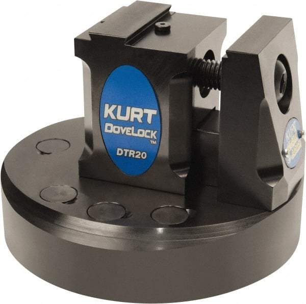 Kurt - 2" Jaw Width, 3-7/8" High x 5.38" Long x 5-3/8" Wide Dovetail Reversible Vise - For Use with 4 & 5 Axis Workholding Systems - All Tool & Supply