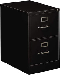 Hon - 18-1/4" Wide x 29" High x 26-1/2" Deep, 2 Drawer Vertical File - Steel, Black - All Tool & Supply