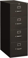 Hon - 18-1/4" Wide x 52" High x 26-1/2" Deep, 4 Drawer Vertical File - Steel, Charcoal - All Tool & Supply