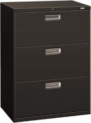 Hon - 30" Wide x 40.88" High x 19-1/4" Deep, 3 Drawer Roll-Out - Steel, Charcoal - All Tool & Supply