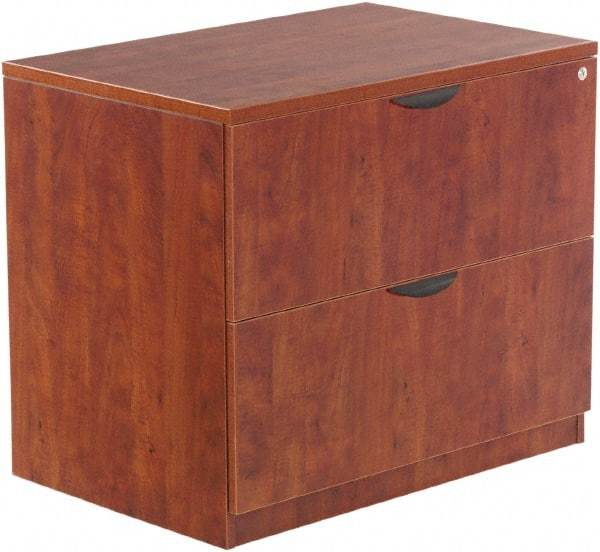 ALERA - 34" Wide x 29-1/2" High x 22-3/4" Deep, 2 Drawer Lateral File - Woodgrain Laminate, Medium Cherry - All Tool & Supply