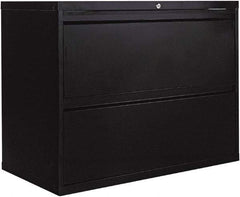 ALERA - 36" Wide x 28.38" High x 19-1/4" Deep, 2 Drawer Lateral File - Steel, Black - All Tool & Supply