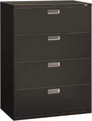 Hon - 42" Wide x 53-1/4" High x 19-1/4" Deep, 4 Drawer Lateral File - Steel, Charcoal - All Tool & Supply