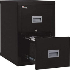 FireKing - 17-3/4" Wide x 27-3/4" High x 25" Deep, 2 Drawer Pedestal - Steel, Black - All Tool & Supply