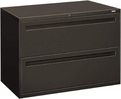 Hon - 42" Wide x 28.38" High x 19-1/4" Deep, 2 Drawer Lateral File - Steel, Charcoal - All Tool & Supply