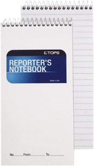 TOPS - 70 Sheet, 4 x 8", Legal/Wide (Style) Reporter\x92s Notebook - White - All Tool & Supply