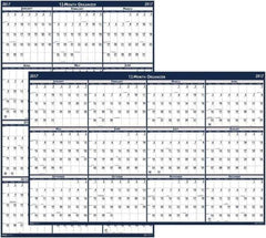 House of Doolittle - 1 Sheet, 48 x 32", Erasable Wall Planner - Blue & Gray - All Tool & Supply