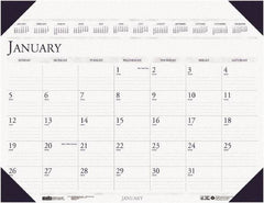 House of Doolittle - 12 Sheet, 3-3/4 x 6", Desk Pad Calendar - Blue - All Tool & Supply