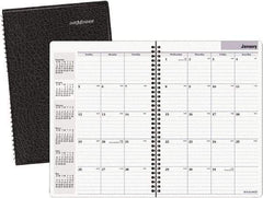 DayMinder - 24 Sheet, 7-7/8 x 11-7/8", Monthly Planner - Black - All Tool & Supply