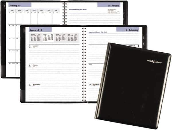 DayMinder - 26 Sheet, 6-7/8 x 8-3/4", Weekly/Monthly Planner - Black - All Tool & Supply