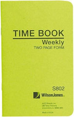 Wilson Jones - 36 Sheet, 4-1/8 x 6-3/4", Foreman\x92s Time Book - White - All Tool & Supply