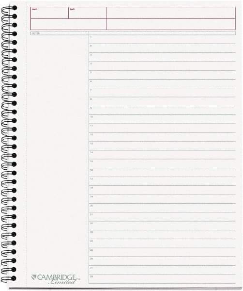 Cambridge - 80 Sheet, 8-1/2 x 11", Business Notebook - Black - All Tool & Supply