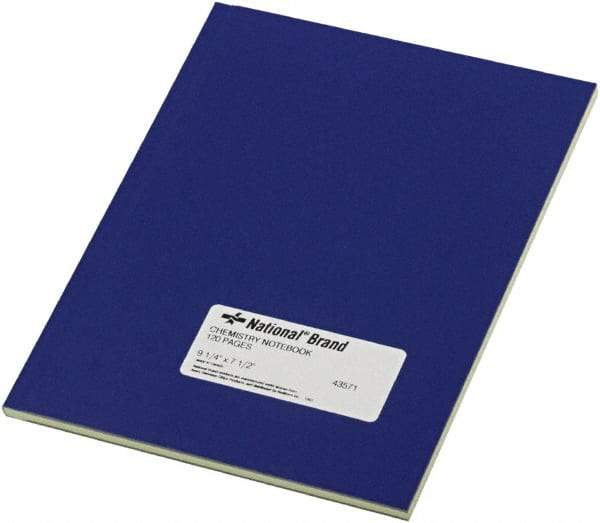 National Brand - 60 Sheet, 12-1/4 x 26", Narrow Chemistry Notebook - Blue - All Tool & Supply