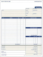 TOPS - 50 Sheet, 4-1/4 x 5-1/2", Invoice Book - Blue & White - All Tool & Supply