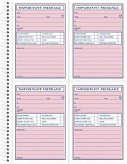 TOPS - 400 Sheet, 8-1/2 x 11-3/4", Telephone Message Book - Pink - All Tool & Supply