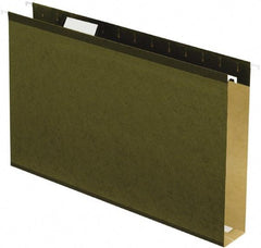 Pendaflex - 9-1/2 x 14-1/2", Legal, Standard Green, Hanging File Folder - 11 Point Stock, 1/5 Tab Cut Location - All Tool & Supply