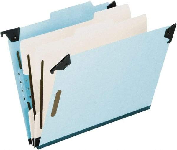 Pendaflex - 9-1/2 x 14-1/2", Legal, Blue, Hanging File Folder - 25 Point Stock, Right of Center Tab Cut Location - All Tool & Supply