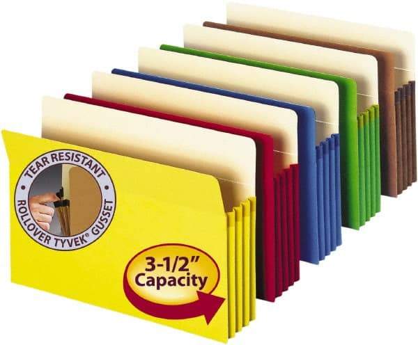 SMEAD - 9-1/2 x 14-1/2", Legal, Assorted Colors, Expansion Folders - Straight Tab Cut Location - All Tool & Supply