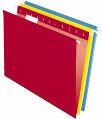 Pendaflex - 8-1/2 x 11", Letter Size, Assorted Colors, Hanging File Folder - 11 Point Stock, 1/5 Tab Cut Location - All Tool & Supply