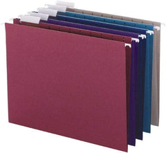 SMEAD - 8-1/2 x 11", Letter Size, Assorted Colors, Hanging File Folder - 11 Point Stock, 1/5 Tab Cut Location - All Tool & Supply