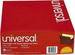 UNIVERSAL - 8-1/2 x 11", Letter Size, Redrope, 5-1/4" Expanding Wallet - Straight Tab Cut Location - All Tool & Supply