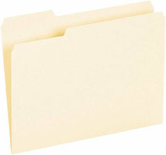 UNIVERSAL - 8-1/2 x 11", Letter Size, Manila, File Folders with Top Tab - Assorted Tab Cut Location - All Tool & Supply