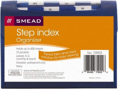 SMEAD - 8-1/2 x 11", Letter Size, Navy, Index Folder - 1/6 Tab Cut Location - All Tool & Supply