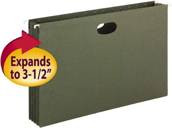 SMEAD - 9-1/2 x 14-1/2", Legal, Standard Green, Hanging File Folder - 11 Point Stock - All Tool & Supply