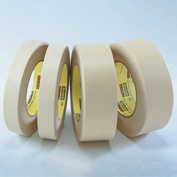 3M - 1/8" Wide x 60 Yd Long x 6.3 mil Tan Crepe Paper Masking Tape - All Tool & Supply