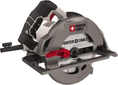 Porter-Cable - 15 Amps, 7-1/4" Blade Diam, 5,500 RPM, Electric Circular Saw - 120 Volts, 8' Cord Length, 5/8" Arbor Hole, Right Blade - All Tool & Supply