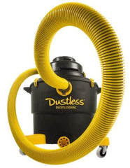 Dustless Technologies - 16 Gal Plastic Tank, Electric Powered Wet/Dry Vacuum - 5 Peak hp, 120 Volt, 11.5 Amps, 12' Hose Fitting, Cloth Filter, Accessories Included - All Tool & Supply