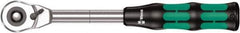 Wera - 1/2" Drive Pear Head Ratchet - Chrome Vanadium Finish, 11" OAL, 72 Gear Teeth, Ergonomic Cushion Grip Handle - All Tool & Supply