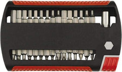 Wiha - 31 Piece, 1/4" Drive Screwdriver Insert Bit Set - #1 to #3 Phillips, 5/64 to 1/4" Hex, 2 to 6mm Hex, T7 to T25 Torx, 4.5, 5.5 & 6mm Slotted - All Tool & Supply