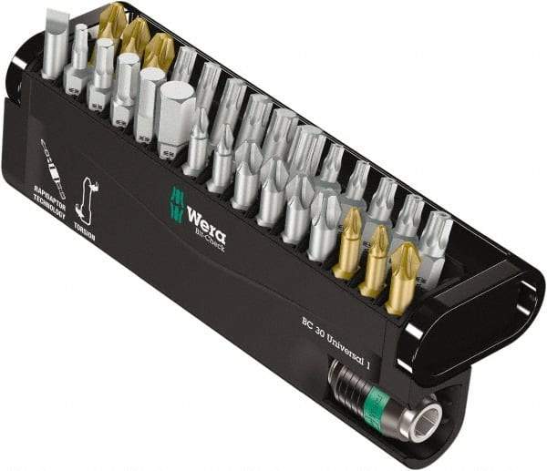 Wera - Power & Impact Screwdriver Bit Sets Point Type: Slotted; Hex; Phillips; Torx; Pozidriv Tool Type: Slotted; Hex; Phillips; Torx; Pozidriv - All Tool & Supply