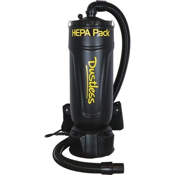 Dustless Technologies - 2.5 Gal, Polyethylene Tank, Dry, HEPA Backpack Vacuum - 11.6 Amps - All Tool & Supply