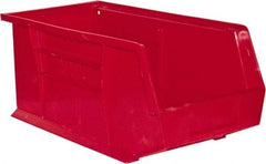 Durham - 14-5/8" Deep, Red Plastic Hang and Stack Bins - 7" High x 8-1/4" Wide x 14-5/8" Long - All Tool & Supply