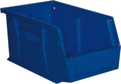 Durham - 11-3/8" Deep, Blue Plastic Hang and Stack Bins - 5" High x 5-1/2" Wide x 11-3/8" Long - All Tool & Supply